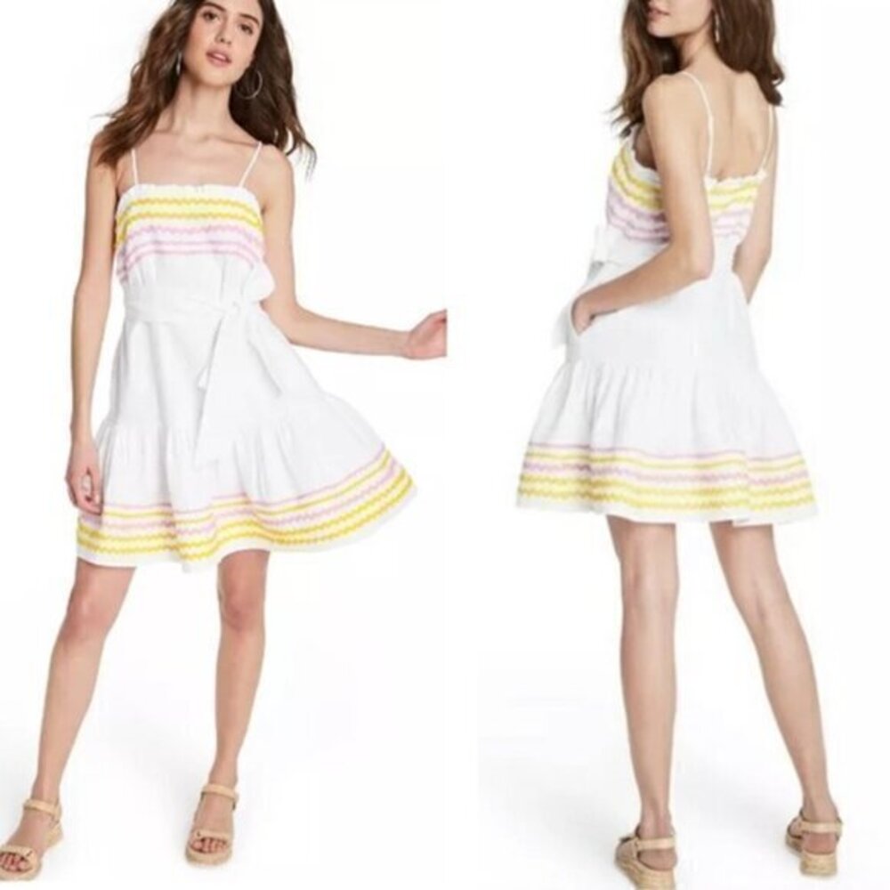 Lisa Marie Fernandez White Ric Rac Dress Women's Small